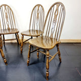 Set of Four Antique Style Colonial Windsor Style Chairs