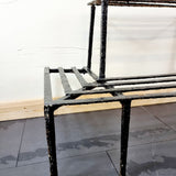 Black Painted Cast-Iron Two Tier Victorian Pot Stand