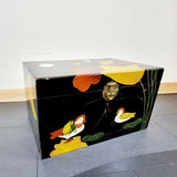Japanese Handpainted Trunk with pond life