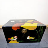 Japanese Handpainted Trunk with pond life