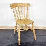 Set of Four elm farmhouse chairs all have signs of being used with the odd marks on each chair. All four chairs are strong and sturdy ready to be used straight away. They could do with a little tlc but are great chairs.  Measures: Height 86.5cm, Width 52cm, Depth 51cm, seat height 47.5cm.