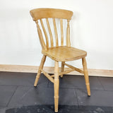 Set of Four elm farmhouse chairs all have signs of being used with the odd marks on each chair. All four chairs are strong and sturdy ready to be used straight away. They could do with a little tlc but are great chairs.  Measures: Height 86.5cm, Width 52cm, Depth 51cm, seat height 47.5cm.