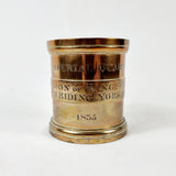 Victorian bronze imerial quart measure. Etched to the front Imperial Quart, Division of Hang, West. North Riding, Yorkshire. 1835. Numbered stamped to the bottom 652, and Royal victorian marks to the top and dated 1893 for approval of use and measure of the imperial quart. The imperial quart measures to 1/4 of a gallon. To  measure liquid or dry goods.   Measures: Height 13.5cm, Diameter 12.5cm. Showing Front and engraved markings