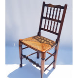 Pair of 18th Century style Oak and Elm Chairs with Rush Seats