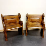 Pair of Church Pew Alter Chairs