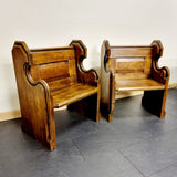Pair of Church Pew Alter Chairs