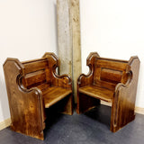 Pair of Church Pew Alter Chairs