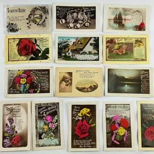 Fourteen Embossed Early 20th Century Postcards - Attrells
