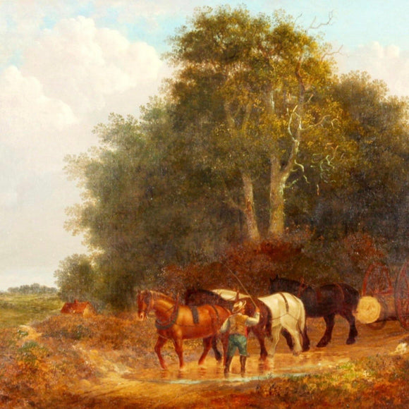 19th Century Oil On Canvas In Ornate Gilt Frame - Attrells