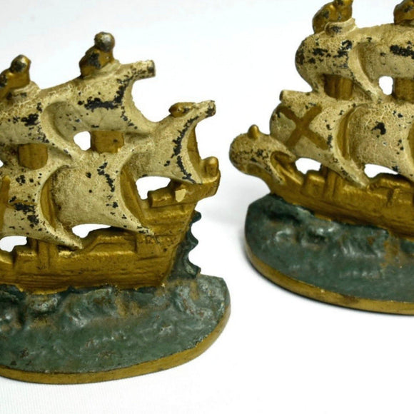 Two Cast Iron Gallon Door Stops 19th / 20th Century - Attrells