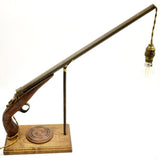 19th Century Long Hexagon Barrelled Pistol Converted to a Lamp - Attrells