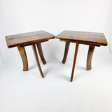 Pair of Antique Elm Milking Stools