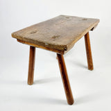 19th Century Elm Plank Milking Stool