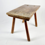 19th Century Elm Plank Milking Stool