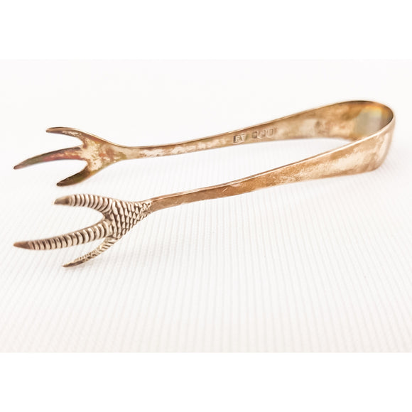 Edward Viner Sheffield Silver Sugar Tongs