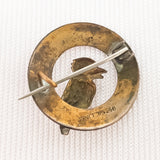 9ct Gold on Silver Woodpecker Brooch