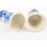 A Pair of 19th Century Blue and White Chinese Incense Burners