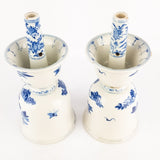 A Pair of 19th Century Blue and White Chinese Incense Burners