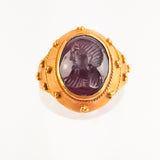 Antique Roman Style Grand Tour Gold Intaglio Ring