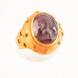 Antique Roman Style Grand Tour Gold Intaglio Ring