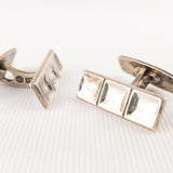 Pair of Silver Three Squares David Andersen Cufflinks