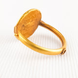 Antique Grand Tour Roman Style Gold Coin Ring