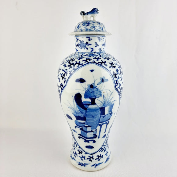 19th Century Chinese Blue and White Bulbous Vase