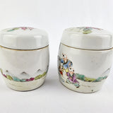 Pair of 20th Century Cantonese Famille Rose Chinese Pots