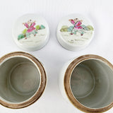 Pair of 20th Century Cantonese Famille Rose Chinese Pots