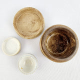 Two Prattware Pots with Lids The Faithful Shepard