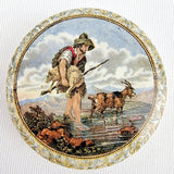 Two Prattware Pots with Lids The Faithful Shepard
