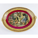 Prattware Tazza Depicting Highland Music, Sir Edwin Landseer R.A.