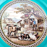19th Century Prattware Plate Depicting The Redbull Inn