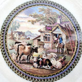 Antique F&R Pratt and co. No.123  Redbull Inn Plate