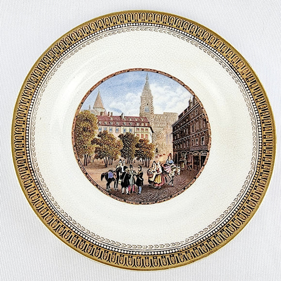 Antique Prattware Town Square No.123