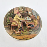 Prattware 19th Century Pot with Lid Titled A Pair