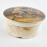 Prattware 19th Century Pot with Lid Titled A Pair