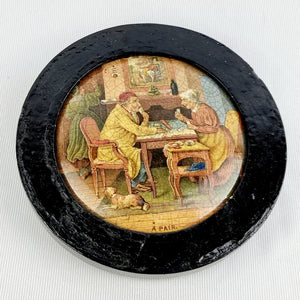 Prattware Pot Lid Titled A Pair
