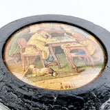 Prattware Pot Lid Titled A Pair