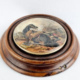 Antique Prattware Pot Lid Titled War