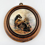 Antique Prattware Pot Lid Titled War