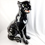 Large 20th Century Ceramic Black Panther