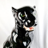 Large 20th Century Ceramic Black Panther
