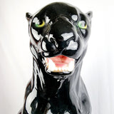Large 20th Century Ceramic Black Panther