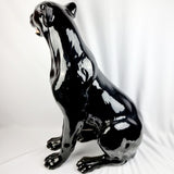 Large 20th Century Ceramic Black Panther