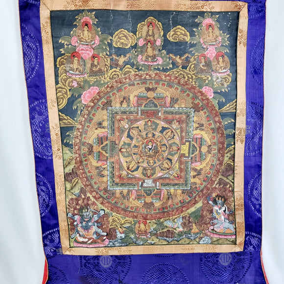 Antique Thangka Tibetan Buddhist Painting on Silk