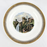 Prattware Plate Depicting A Roman Waterfall No.123