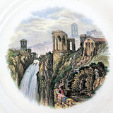 Prattware Plate Depicting A Roman Waterfall No.123