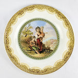 Prattware plate mother and children