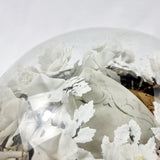 19th Century Glass Domed Porcelain Flowered Diorama